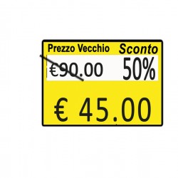 Rotolo da 600 etichette per Printex Z 17 - PREZZO VECCHIO…SCONTO… - 26x19 mm - adesivo removibile - giallo - Printex - pack 10 r