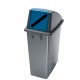 Contenitore Office 60 Lt - con feritoia per carta - 33x46x79 cm - grigio/blu - Medial