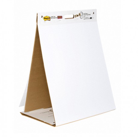 Blocco/Lavagna da tavolo Super Sticky autoportante - 563DE - 58,4 x 50,8 cm - bianco - 20 fogli - Post-it