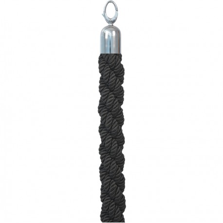 Cordone intrecciato per colonnina segnapercorso - colore nero - lunghezza 150 cm - Securit