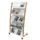 Portariviste da terra - 5 tasche - 36 x 86 x 165 cm - legno/ABS - bianco - Alba