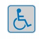 Targhetta adesiva - pittogramma Toilette disabili - 8,2 x 8,2 cm - Cartelli Segnalatori