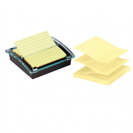 Dispenser Post-it Super Sticky - DS440-SSCYL - a righe - 101 x 101 mm - giallo Canary - 90 fogli - Post-it