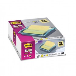 Dispenser Post-it Super Sticky - DS440-SSCYL - a righe - 101 x 101 mm - giallo Canary - 90 fogli - Post-it