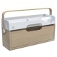 Organizer portatile da scrivania Ergobox S - 42,5 x 23 x 15 cm - legno/PET/ABS - legno/bianco/grigio - Alba