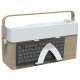 Organizer portatile da scrivania Ergobox S - 42,5 x 23 x 15 cm - legno/PET/ABS - legno/bianco/grigio - Alba
