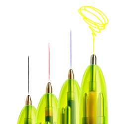 Penna a sfera a scatto multifunzione 4 Colors Fluo - punta 1,0/1,6mm - 4 colori fluo - fusto giallo fluorescente - Bic - conf. 1