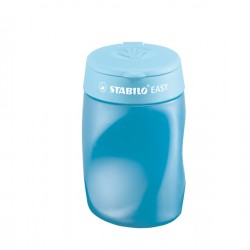 Temperamatite Easy con contenitore - 3 fori - ergonomico - blu - per destrimani - Stabilo