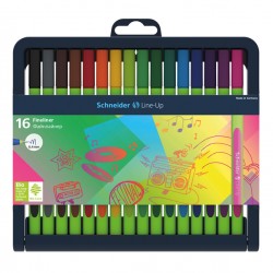 Fineliner Line-Up - punta 0,4mm - colori assortiti - Schneider - astuccio 16 pezzi