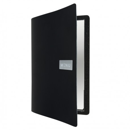 Portamenù Royal - 1 inserto doppio incluso - A4 - 24 x 33 cm - nero - Securit