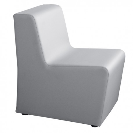 Divanetto Linea X1P - 1 posto - pelle - grigio chiaro - Unisit