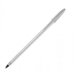 Penna Cristal Shine - fusto oro/argento - Bic - expo 40 pezzi
