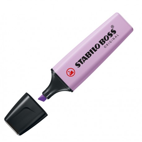 Evidenziatore Boss Original Pastel - punta a scalpello - tratto da 2 - 5 mm - glicine 155 - Stabilo