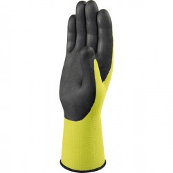 Guanti di precisione Apollonit VV734 - poliammide - palmo in schiuma di nitrile - taglia 09 - giallo fluo/nero - Deltaplus