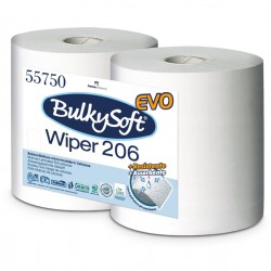 Bobina asciugatutto Classic - 2 veli - 26 cm x 208 mt - diametro 26 cm - 18 gr - microgoffrata - bianco - BulkySoft
