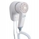 Asciugacapelli da hotel Yul Basic - aggancio frontale - 9,1x14,7x15 cm - 1200 W - 220/240 V - ABS - bianco - Medial