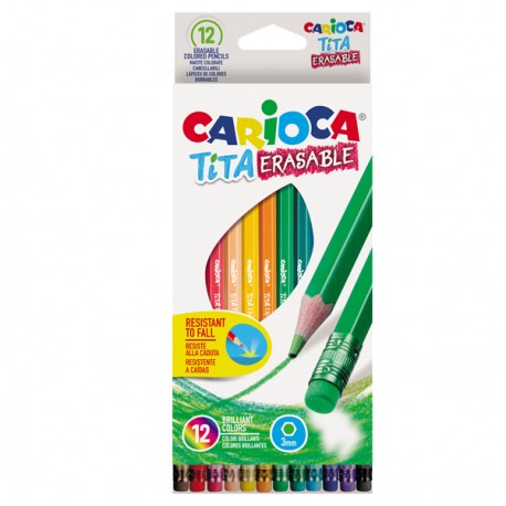 Pastelli Tita cancellabile - Carioca - astuccio 12 pezzi