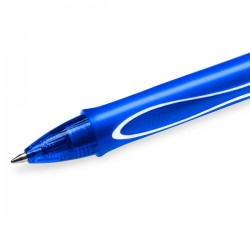 Penna a sfera a scatto Gelocity Quick Dry - punta 0,7mm - blu - Bic - conf. 12 pezzi