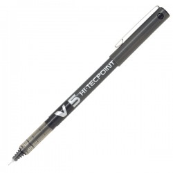 Roller Hi Tecpoint V5 con cappuccio - punta 0,5mm - nero - Pilot - conf. 16 + 4 pezzi