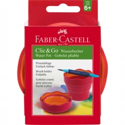 Vaschetta Click & Go - multiuso - rossa - Faber-Castell