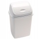 Pattumiera con coperchio basculante Rif Basic - 29x23x45 cm - 18 L - bianco - Medial
