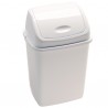 Pattumiera con coperchio basculante Rif Basic - 29x23x45 cm - 18 L - bianco - Medial