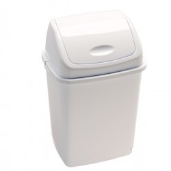 Pattumiera con coperchio basculante Rif Basic - 36x29x55 cm - 35 L - bianco - Medial