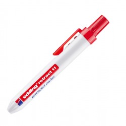 Marcatore permanente a scatto 11 - punta tonda - da 1,5 a 3 mm - rosso - Edding