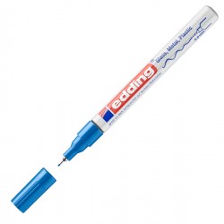 Marcatore permanente a vernice 780 - punta tonda extra fine - 0,8 mm - blu - Edding