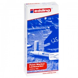 Marcatore permanente a vernice 780 - punta tonda extra fine - 0,8 mm - blu - Edding
