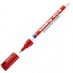 Marcatore permanente 404 - punta tonda extra fine - 0,75 mm - rosso - Edding