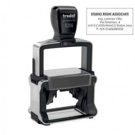 Timbro Professional 5206 - personalizzabile - 56 x 33 mm - 8 righe - autoinchiostrante - Trodat