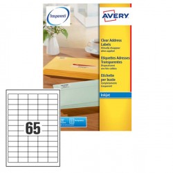 Etichette adesive J8651 - in carta - angoli arrotondati - inkjet - permanenti - 38,1 x 21,2 mm - 65 et/fg - 25 fogli - bianco - 