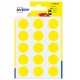 Etichette adesive tonde PSA - in carta - permanenti - diametro 19 mm - 15 et/fg - 6 fogli - giallo - Avery
