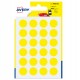 Etichette adesive tonde PSA - in carta - permanenti - diametro 15 mm - 24 et/fg - 7 fogli - giallo - Avery