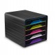 Cassettiera Smoove - 36 x 28,8 x 27 cm - 5 cassetti standard - nero/multicolore - Cep