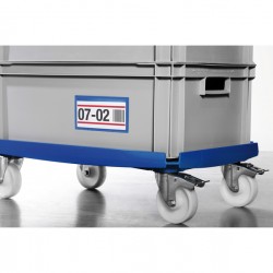 Buste identificative - con bande adesive - 150 x 67 mm - blu - Durable - conf. 50 pezzi