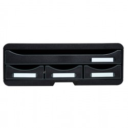 Cassettiera Toolbox - 27 x 35,5 x 13,5 cm - 4 cassetti - nero - Exacompta