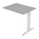 Allungo reversibile dx/sx per scrivanie Easy - 80 x 60 cm - Grigio/metal cromato