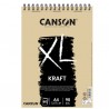 Album spiralato lato corto XL kraft - A4 - 90 gr - 60 fogli - Canson