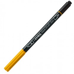 Pennarello Aqua Brush Duo - punte 2/4 mm - giallo cromo scuro - Lyra