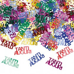 Coriandoli in plastica "Tanti Auguri" - 15 gr - Big Party
