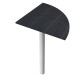 Raccordo angolare 90° per scrivanie Easy - 80 x 80 cm - nero venato/grigio alluminio