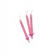 Candeline con supporto - H 8 cm - rosa - Big Party - conf. 12 pezzi