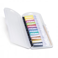 Tempera in tubetto - 12 ml - fluo / metal - Primo - scatola 12 pezzi