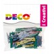 Mollettine mini - in legno - colori pastello - 25 mm - Deco - conf. 45 pezzi