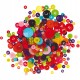 Bottoni - in plastica - colori assortiti - Deco - conf. 650 pezzi
