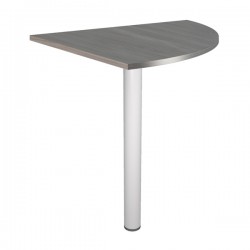Raccordo angolare 90° per scrivanie Easy - 80 x 80 cm - frassino toscano/grigio alluminio