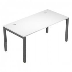 Scrivania singola Agorà - 140 x 80 x 74,6 cm - Bianco/antracite