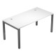Scrivania singola Agorà - 160 x 80 x 74,6 cm - Bianco/antracite